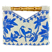 Blue Birds Beaded Handbag 