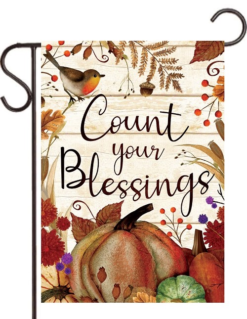 Count Your Blessings Songbird Garden Flag 