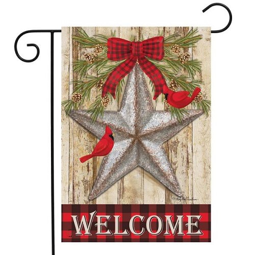 Festive Barnstar Garden Flag 