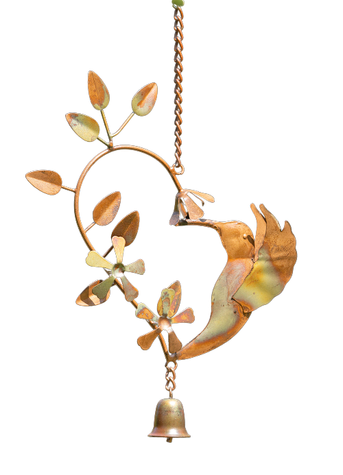 Hummingbird Heart Flamed Chime 