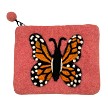 Monarch Butterfly Felt Coin Purse 