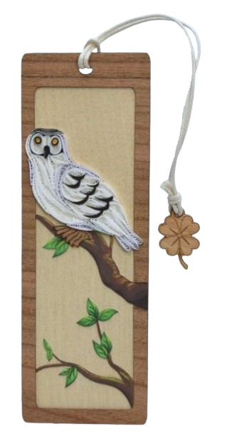 Snowy Owl Quilled Bookmark 