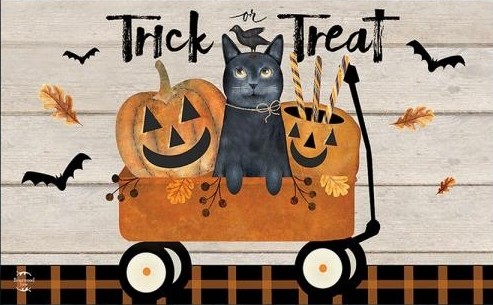 Trick or Treat Crow Doormat 
