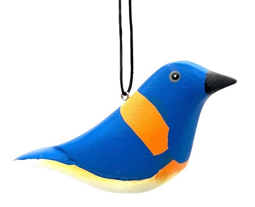 Western Bluebird Balsa Ornament 